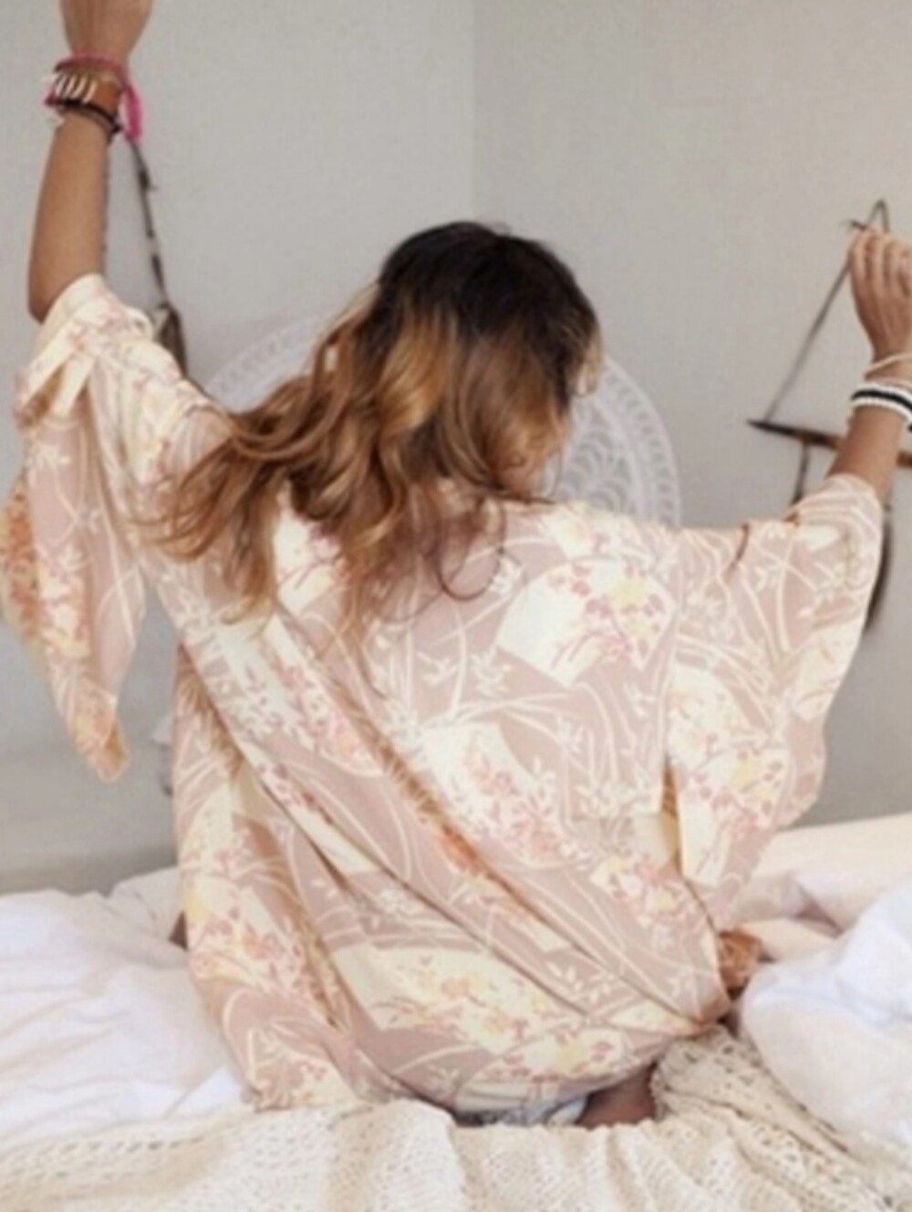 Spell And The Gypsy Collective Designs Silk Tahitian Moon Floral Kimono OS